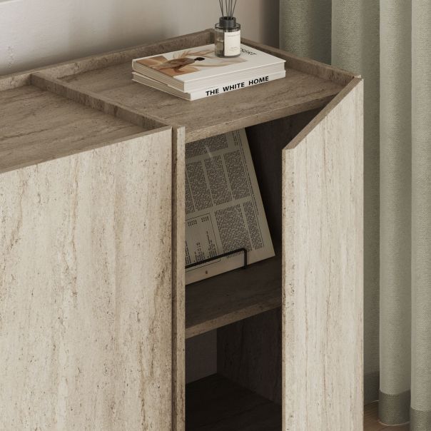 NORDURE Komoda Dorma, mermerna krem - EP3057965