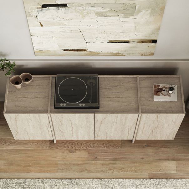 NORDURE Komoda Dorma, mermerna krem - EP3057965