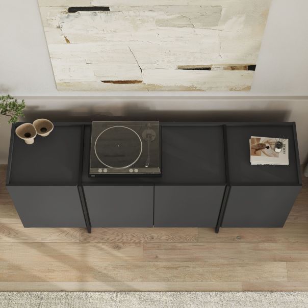 NORDURE Komoda Dorma, antracit/crna - EP3057968