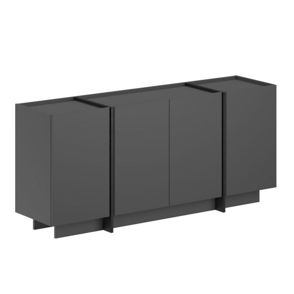 NORDURE Komoda Dorma, antracit/crna - EP3057968