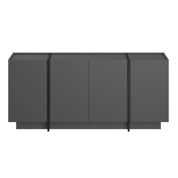 NORDURE Komoda Dorma, antracit/crna - EP3057968