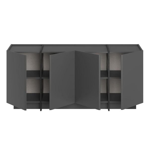 NORDURE Komoda Dorma, antracit/crna - EP3057968