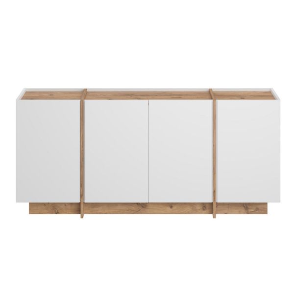 NORDURE Komoda Dorma, bela/braon - EP3057971