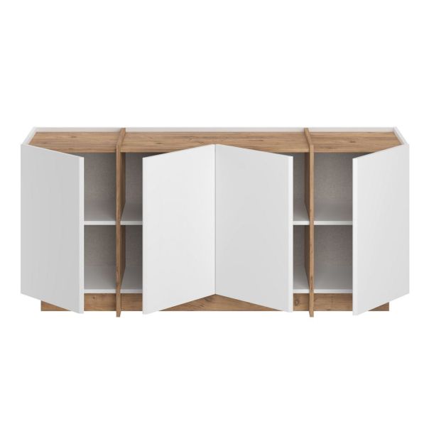 NORDURE Komoda Dorma, bela/braon - EP3057971