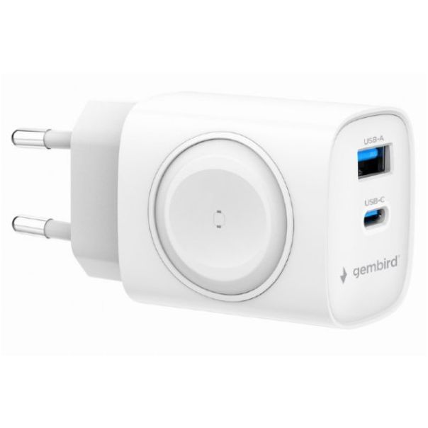 GEMBIRD Punjač za telefon i Apple Watch TA-UC-PDQCW20-01-W, 20W, bela - 46834