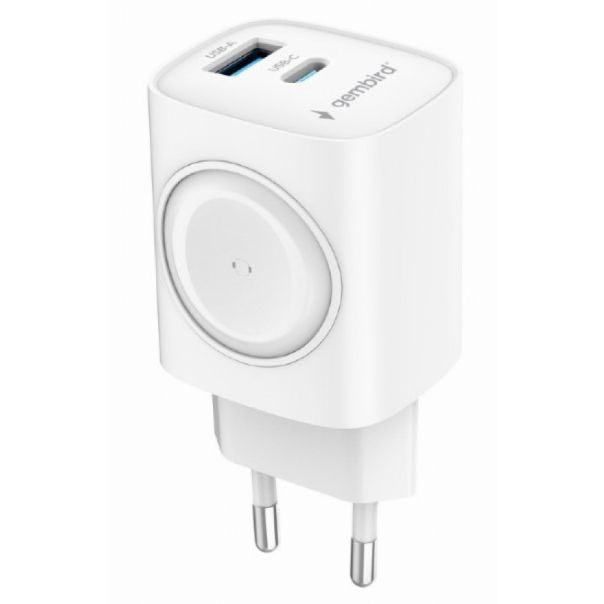 GEMBIRD Punjač za telefon i Apple Watch TA-UC-PDQCW20-01-W, 20W, bela - 46834