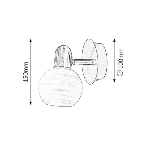 Rabalux Spot rasveta Aurel E14 1x MAX 40W brušeni hrom (6341) - 6341-1