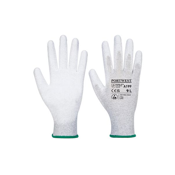 PORTWEST Rukavice A199 - Antistatik sa PU dlanom, siva - 63410