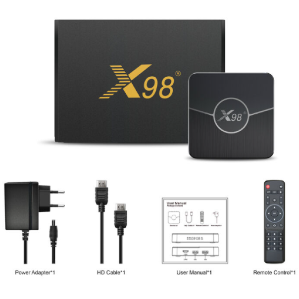 GEMBIRD Smart Android box GMB-X98 PLUS 4/32GB Amlogic S905W2 - 46854