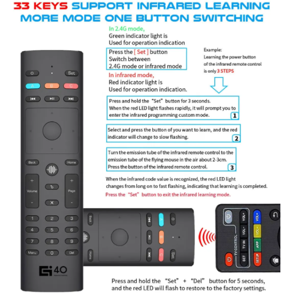 GEMBIRD Daljinski upravljač GMB-G40S AIR MOUSE - 46855