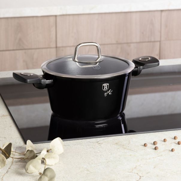 BERLINGER HAUS Šerpa sa poklopcem 20cm Black Vantage collection BH-8224S - 491094