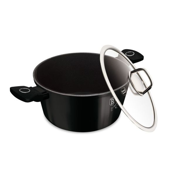 BERLINGER HAUS Šerpa sa poklopcem 24cm Black Vantage collection BH-8225S - 491095