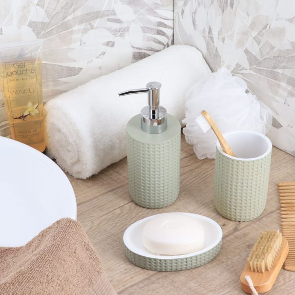 TENDANCE Posuda za sapuna Como, poliresin/zelena - 64102144