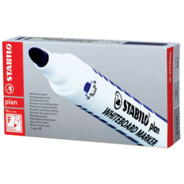 STABILO Markeri za belu tablu, crna, obli vrh, kutija 1/10 - 6411046