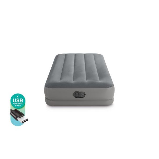 INTEX Vazdušni krevet sa ugrađenom USB pumpom 99x191x30cm - 64112