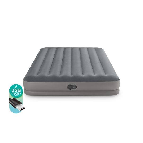 INTEX Vazdušni krevet sa ugrađenom USB pumpom 152x203x30cm - 64114