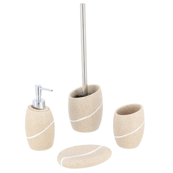 TENDANCE Posuda za sapun Stone effect 2x11.5x10cm, poliresin/bež - 64153104