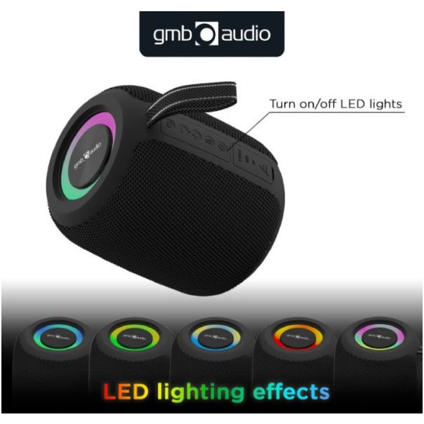 GEMBIRD Bežični Bluetooth zvučnik SPK-BT-LED-05-BK, crna - 47053