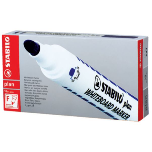 STABILO Markeri za belu tablu, crna, kosi vrh, kutija 1/10 - 6431046