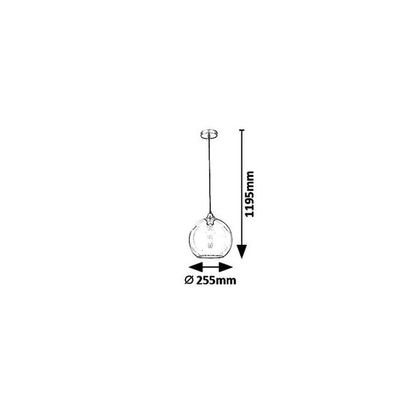 RABALUX Visilica Tanesha crna, E27 40W - 6438