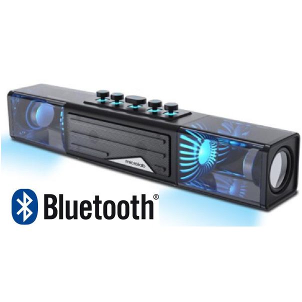 MICROLAB Bežični Bluetooth zvučnik MS213B, 2x10W, Baterija 3.7V/4000mA USB, SD, AUX, LED, crna - 47107