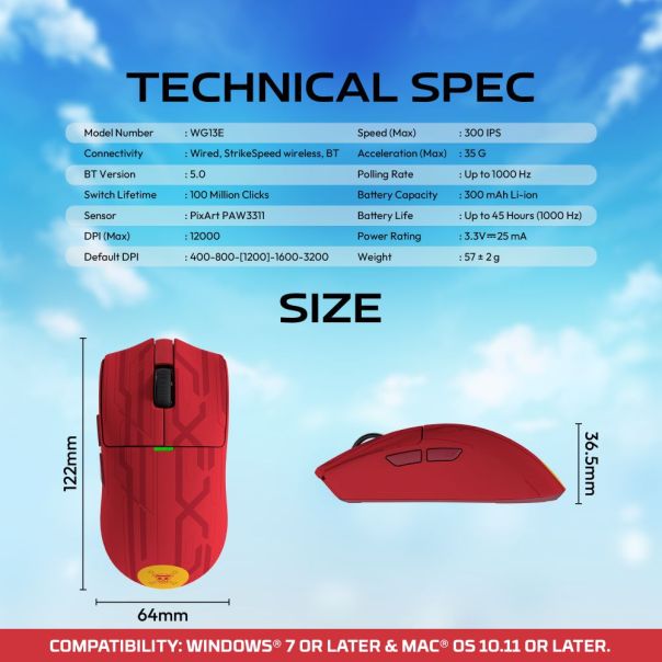 FANTECH Mis Wireless Gaming WG13E Tanto E ONE PIECE - LUFFY - EP3169457