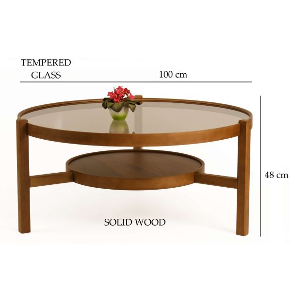 HANAH HOME Klub sto Flora, braon - EP3057998