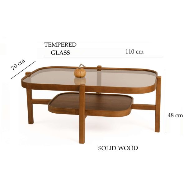 HANAH HOME Klub sto Godiva, braon - EP3058001