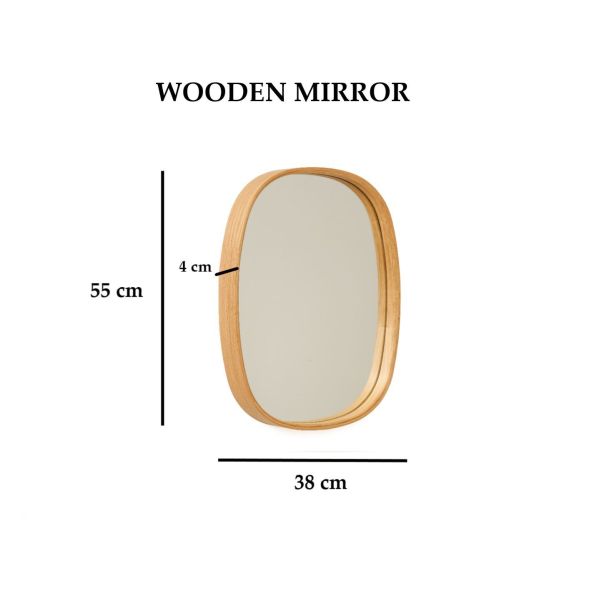HANAH HOME Ogledalo Cloudy 38, braon - EP3132532