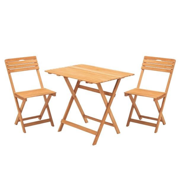 HANAH HOME Baštenski set sto i stolice 2/1 My003, svetlo braon - EP3058004
