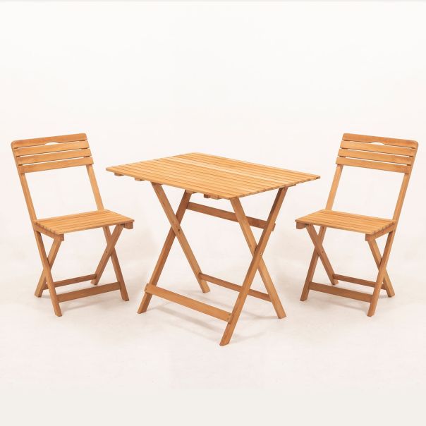 HANAH HOME Baštenski set sto i stolice 2/1 My003, svetlo braon - EP3058004