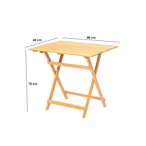 HANAH HOME Sklopivi baštenski sto My022, svetlobraon - 644MYD1122