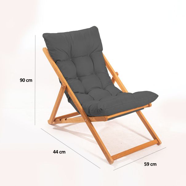 HANAH HOME Baštenska stolica My006, braon/siva - 644MYD1129