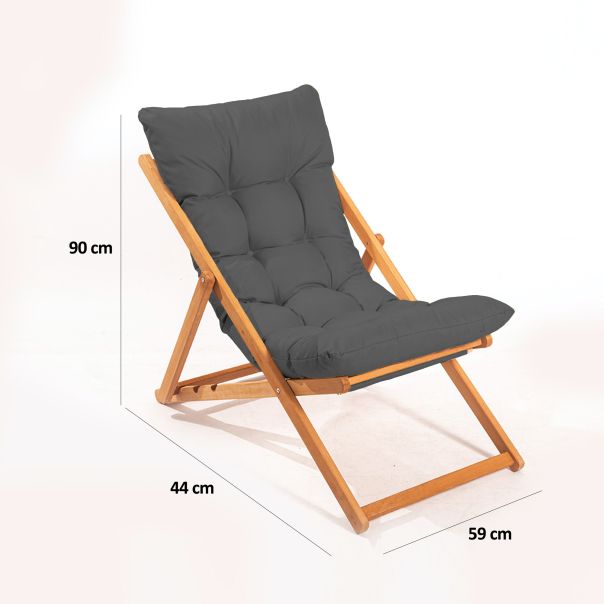 HANAH HOME Baštenski set sto i stolice My005, siva - 644MYD1135