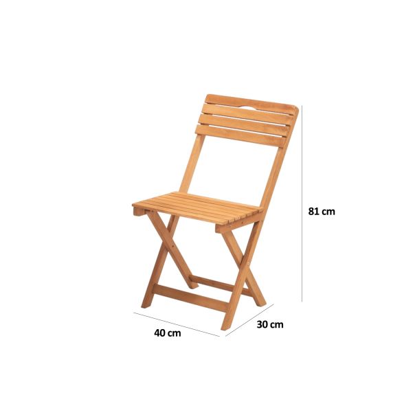 HANAH HOME Baštenski set sto i stolice My001A, braon/krem - 644MYD1150