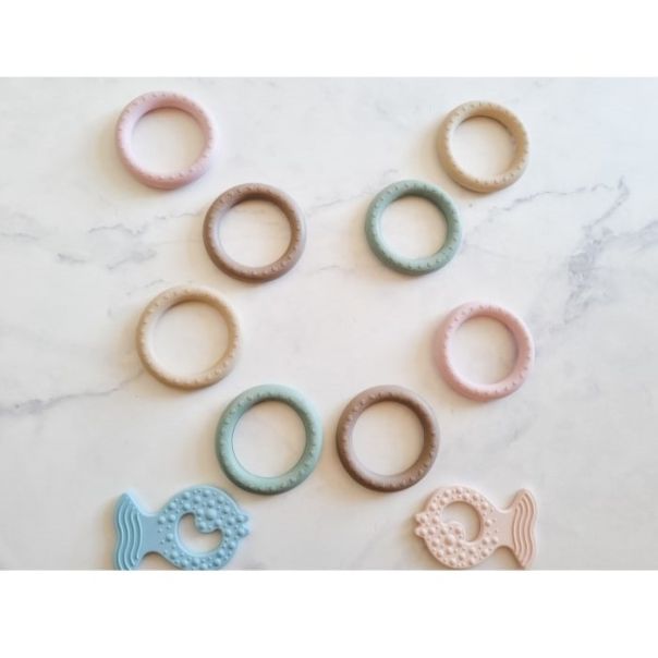 Hevea okrugla glodalica za bebe, Plava - 648043