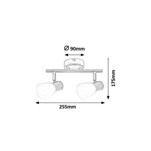 Rabalux Spot rasveta Gavin E14 2x MAX 40W brušeni hrom (6487) - 6487