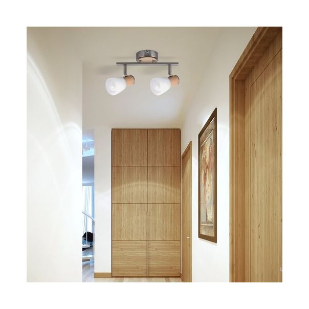 Rabalux Spot rasveta Gavin E14 2x MAX 40W brušeni hrom (6487) - 6487