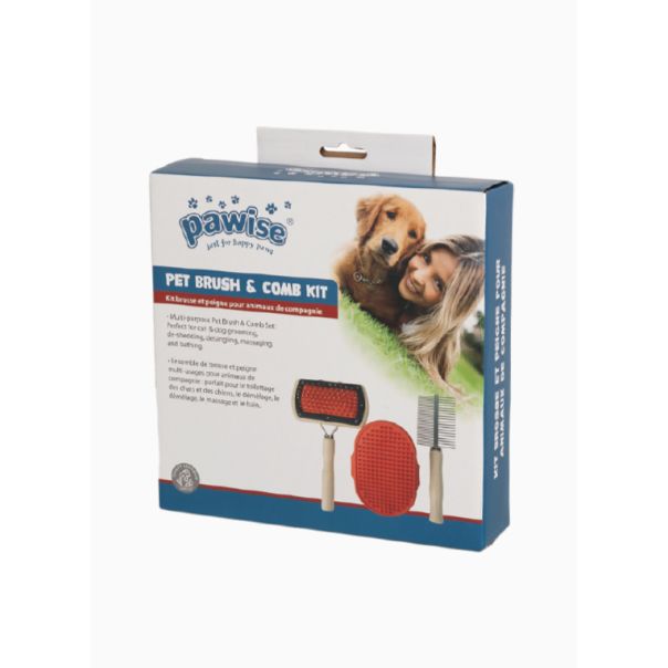 PAWISE Set četka, češalj i masažer - 11556