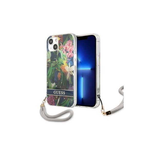 GUESS Futrola za iPhone 13, plava Flower Cord - GSM165209
