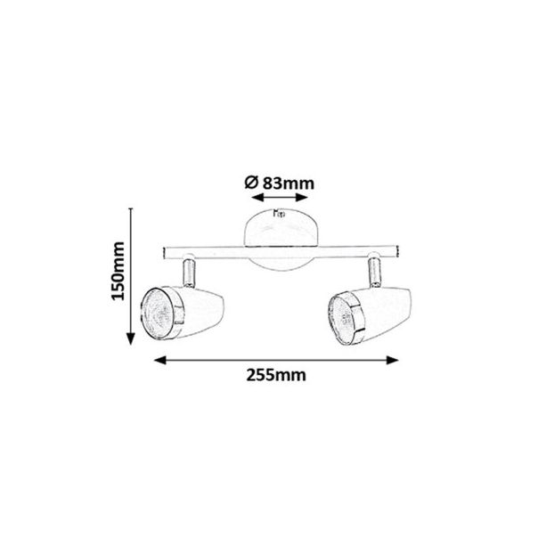 Rabalux Spot rasveta Karen LED 2x 4W antracit siva (6513) - 6513-1