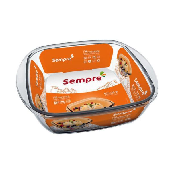 SEMPRE Posuda vatrostalna 2,4L četvrtasta - NA 6513