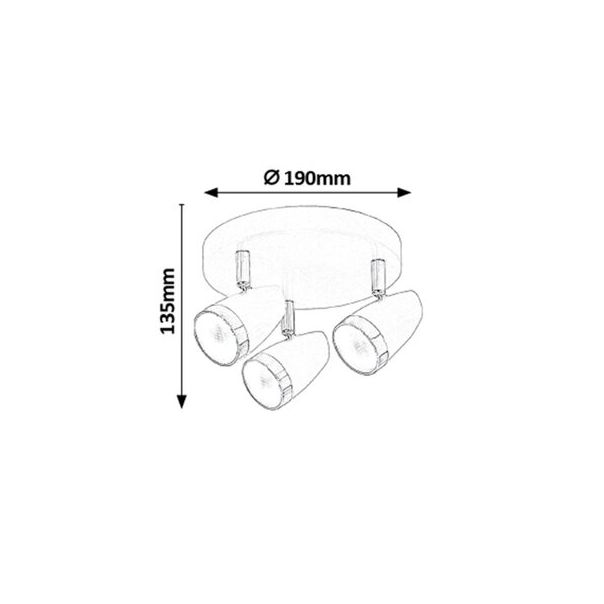 Rabalux Spot rasveta Karen LED 3x 4W antracit siva (6514) - 6514-1