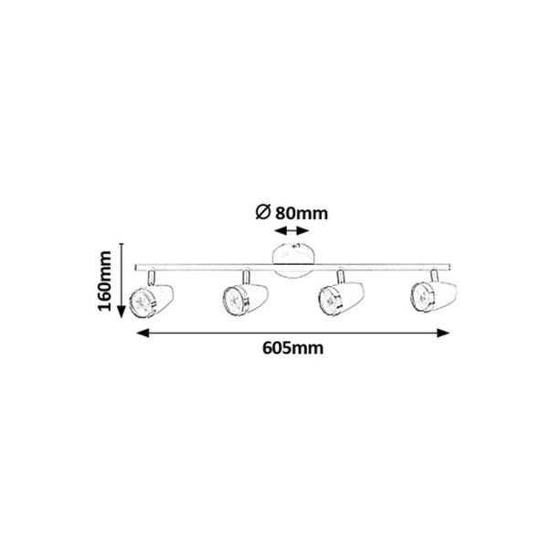 Rabalux Spot rasveta Karen LED 4x 4W antracit siva (6515) - 6515