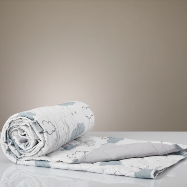 STEFAN Frotirski prekrivač 140x200cm Oblak, plava/bela - 652-1296