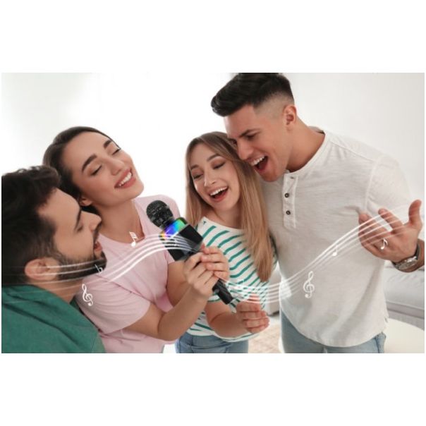 GEMBIRD Bežični mikrofon MICBT-01-BK sa zvucnikom 3W, LED, crna - 47336