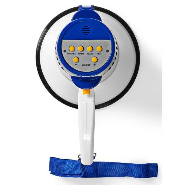 NEDIS Megafon MEPH150WT, 115dB, max.250m ugrađena sirena i funkcija snimanja, plava/bela - 47335