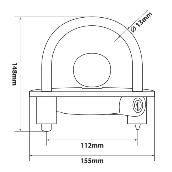 LAMPA ACCESSORIES Brava za zaključavanje prikolice - 65403-1
