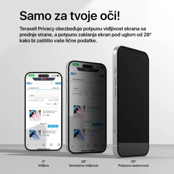 Zastitno staklo Tempered Glass Privacy Teracell Titan 2.5D za Samsung S941B Galaxy S26 crni - EP2994791