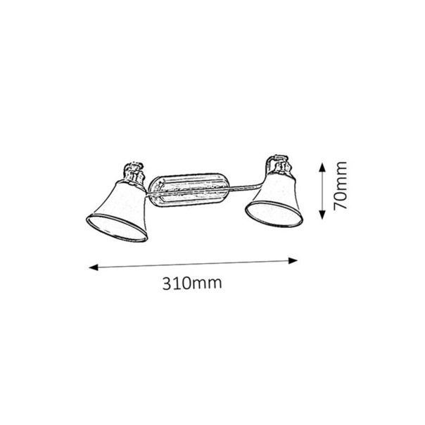 Rabalux Spot rasveta Grando E14 R50 2x MAX 40W bronzana (6546) - 6546